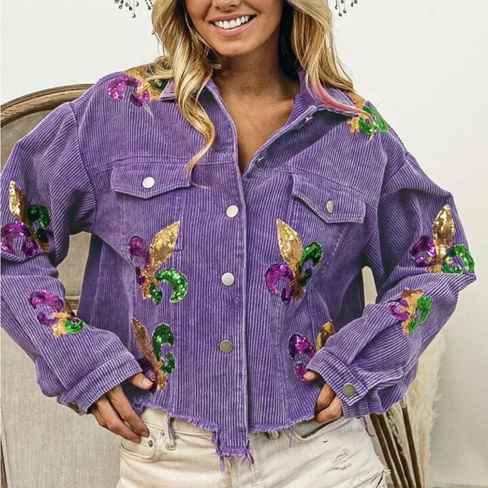 Mardi Gras sequin jacket